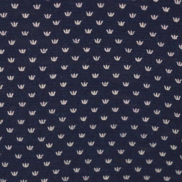 Lucky Brand Women's Small Blue Tan Patterned V-Neck Popover Knit Blouse - Picture 5 of 8